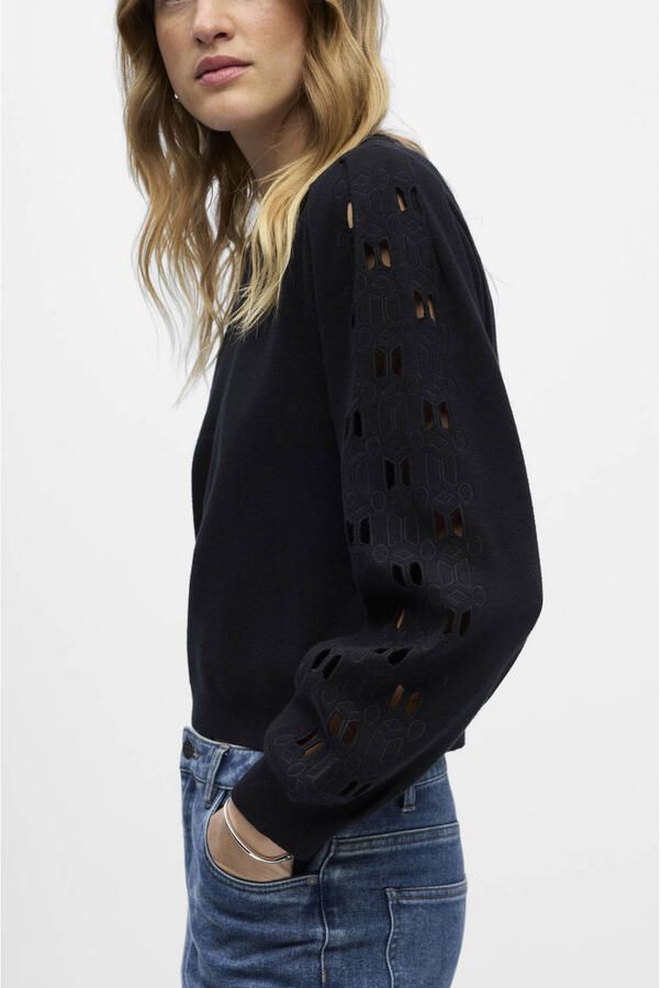 OBJECT Dames Truien & Vesten Objyuki L s Re Knit Pullover Zwart - Foto 6