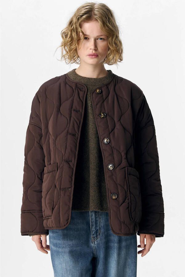 OBJECT Dames Jassen Objallie Ls Lo Quilted Jacket E Div Bruin - Foto 5