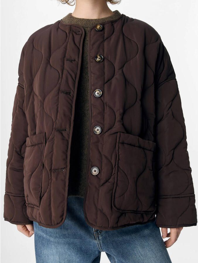 OBJECT Dames Jassen Objallie Ls Lo Quilted Jacket E Div Bruin - Foto 6
