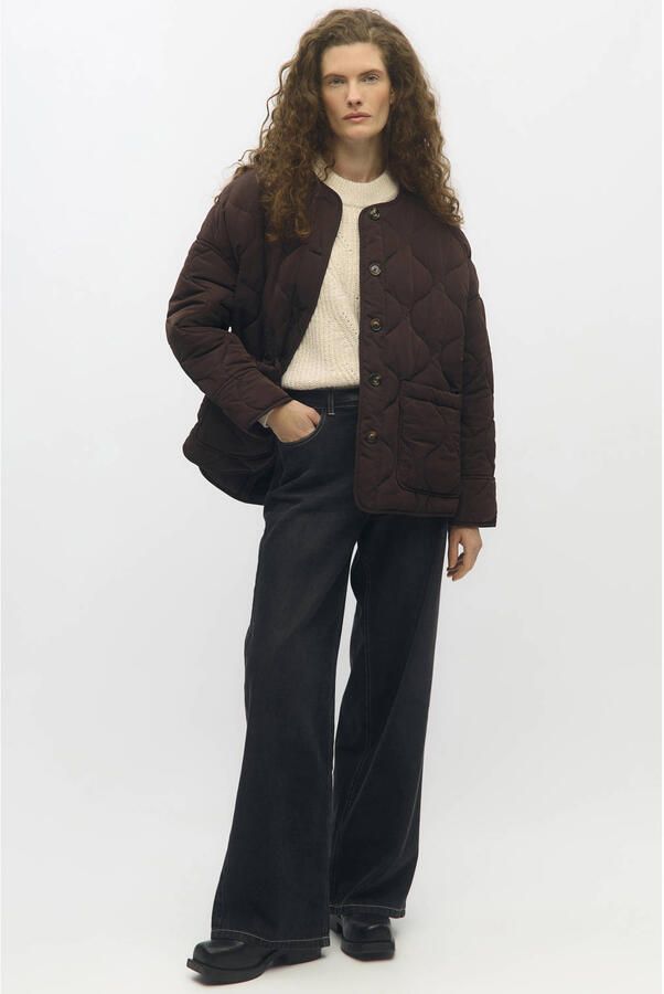 OBJECT Dames Jassen Objallie Ls Lo Quilted Jacket E Div Bruin - Foto 7