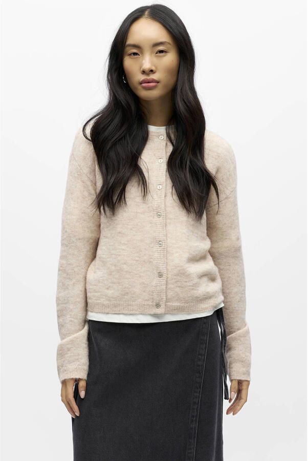 OBJECT Dames Truien & Vesten Objagate L s Re Knit Cardigan Noos Beige - Foto 5