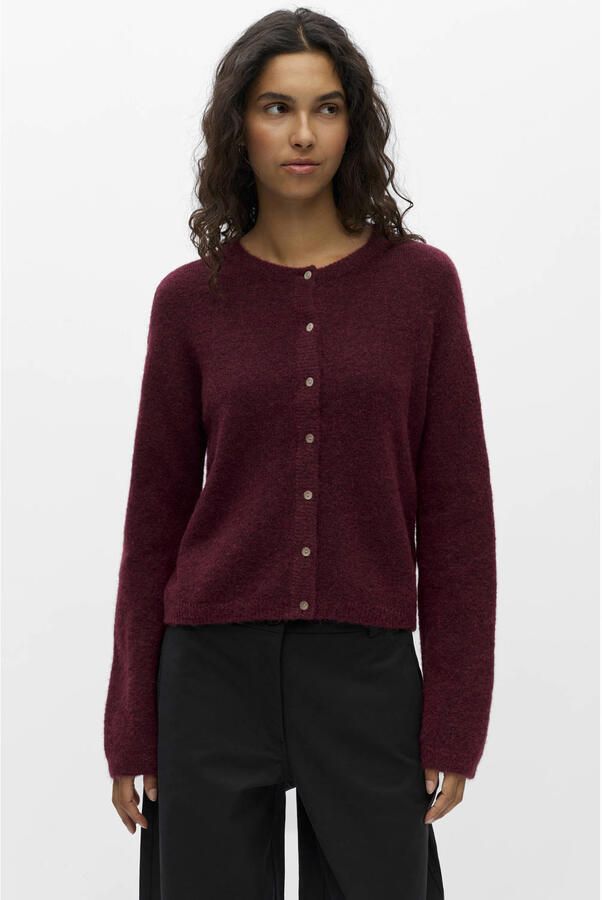 OBJECT Dames Truien & Vesten Objagate L s Re Knit Cardigan Noos Bordeaux - Foto 5