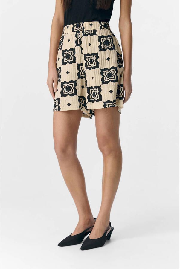 OBJECT rechtvallend regular waist casual short ecru - Foto 2