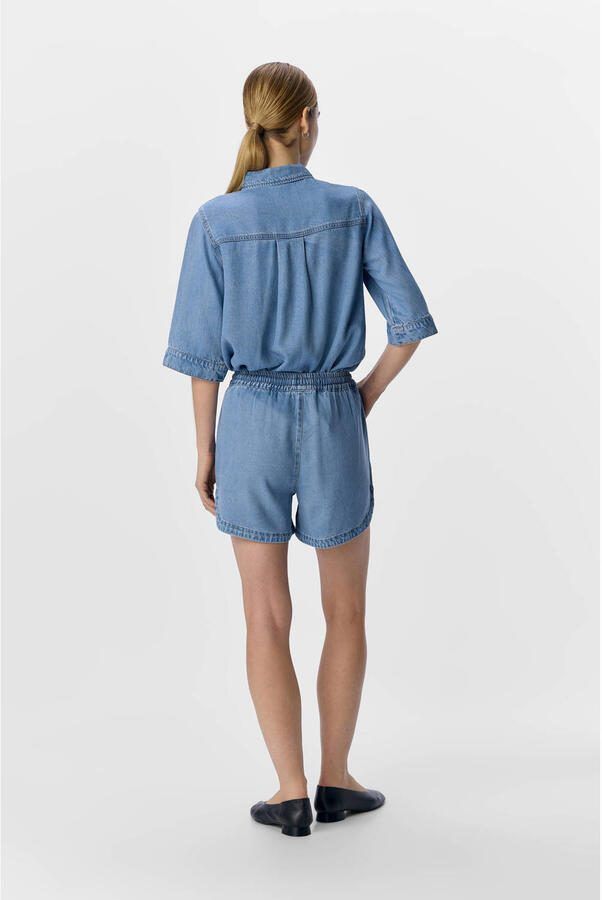 OBJECT rechtvallend regular waist denim short light blue denim - Foto 2