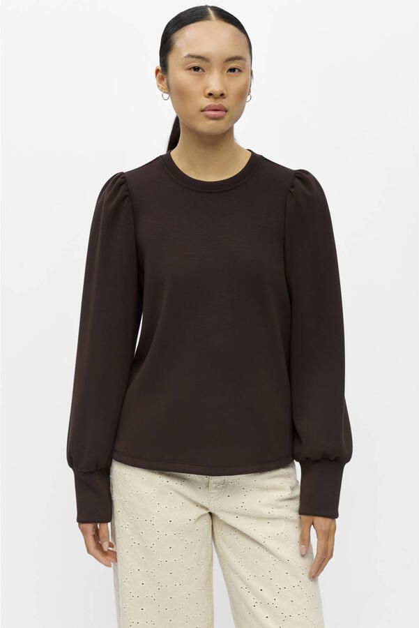 OBJECT Dames Truien & Vesten Objandrea Re L s O-neck Bruin - Foto 5