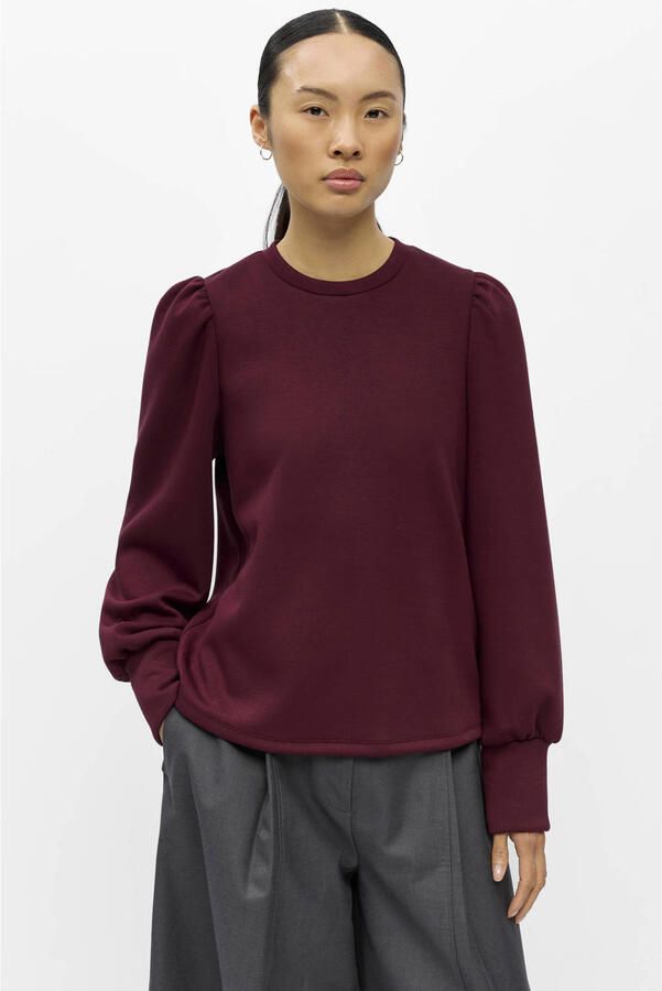 OBJECT Dames Truien & Vesten Objandrea Re L s O-neck Top Bordeaux - Foto 5