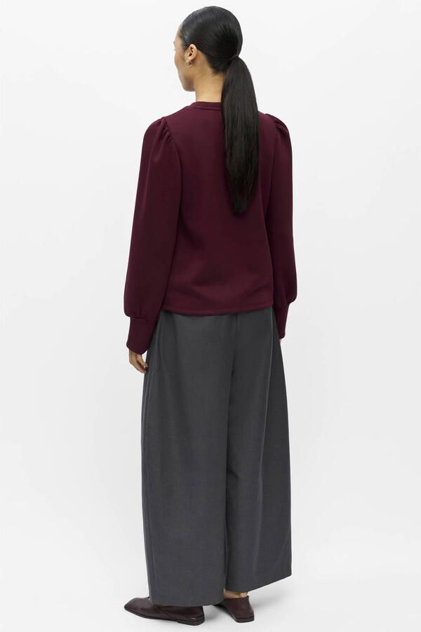 OBJECT Dames Truien & Vesten Objandrea Re L s O-neck Top Bordeaux - Foto 6