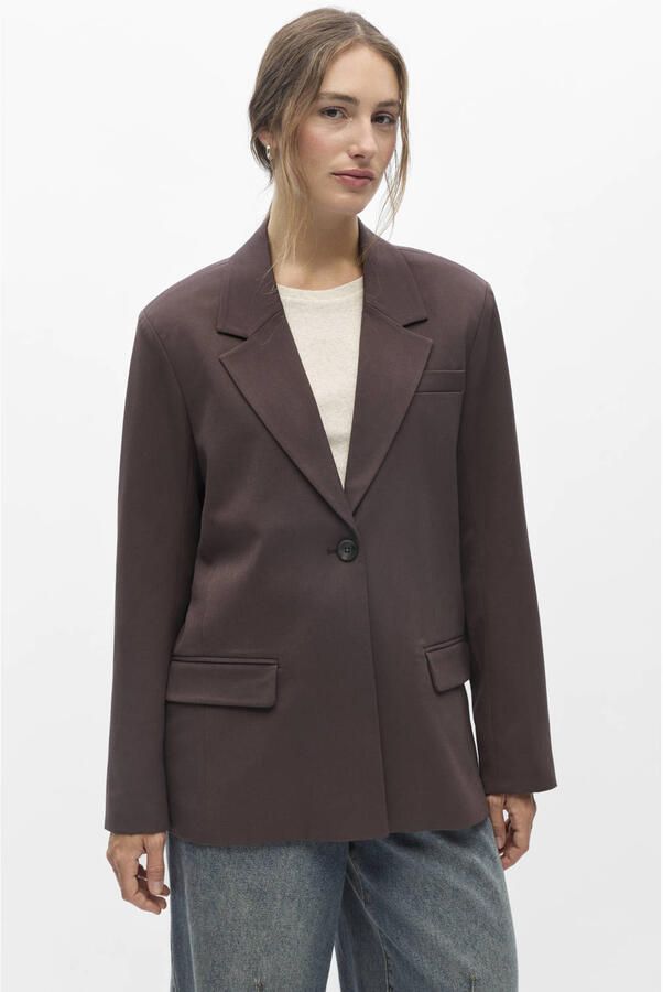 OBJECT regular fit blazer bruin