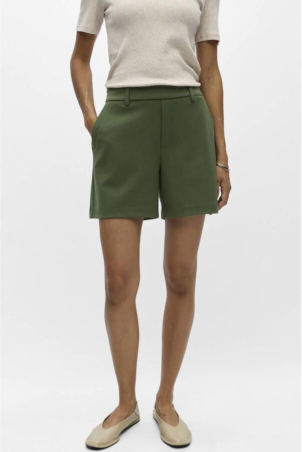OBJECT regular fit casual short olijfgroen