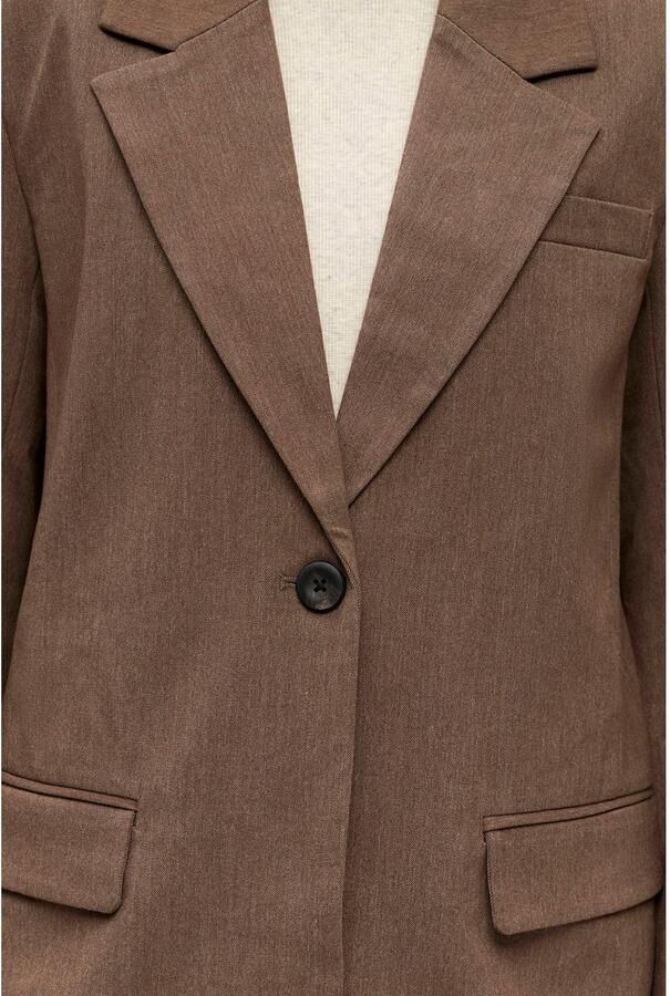 OBJECT regular fit gestreepte blazer camel - Foto 2