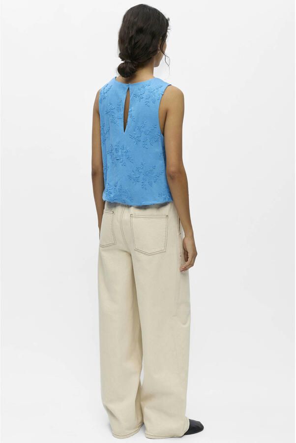 OBJECT regular fit top met borduursels blauw - Foto 2