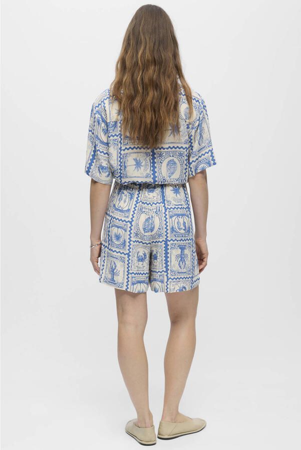 OBJECT regular high waist casual short blauw - Foto 7