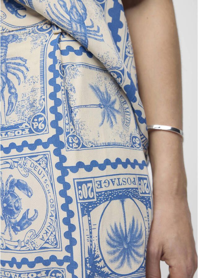 OBJECT regular high waist casual short blauw - Foto 6