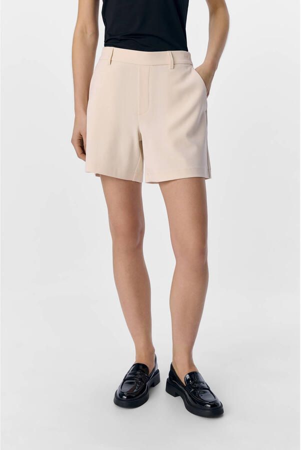 OBJECT Dames Broeken Objlisa Mw Re Shorts Beige - Foto 3