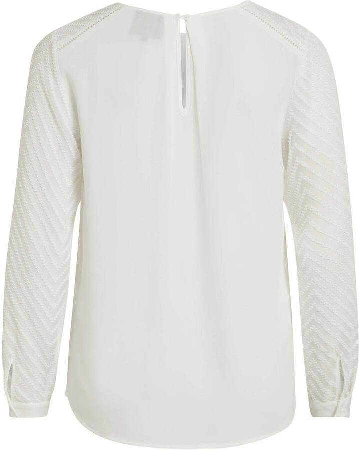 OBJECT semi-transparante top OBJZOE met textuur wit - Foto 2