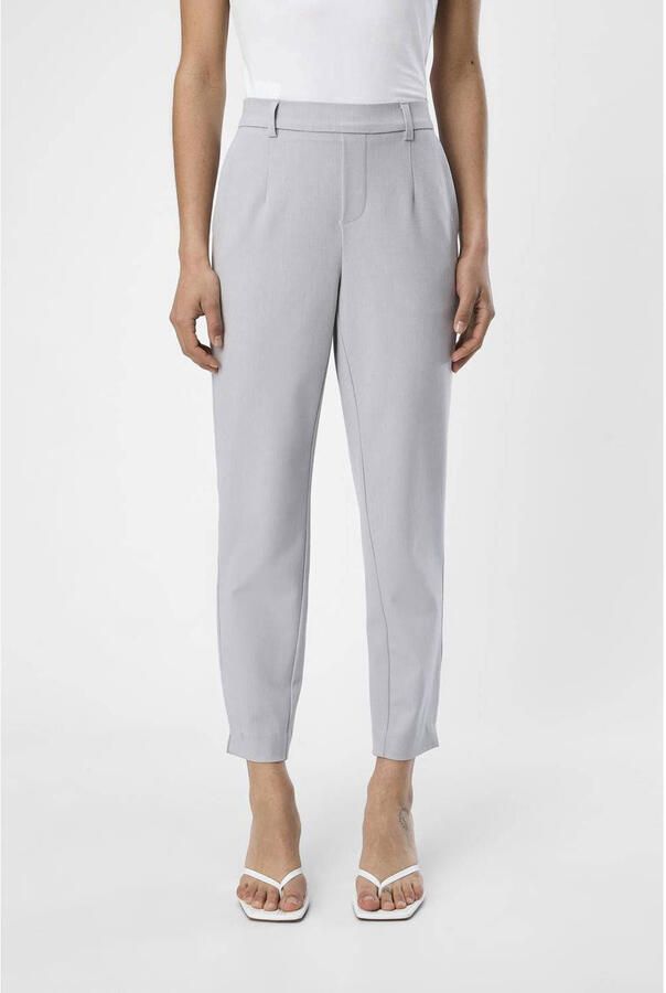 OBJECT slim fit pantalon OBJLISA grijs