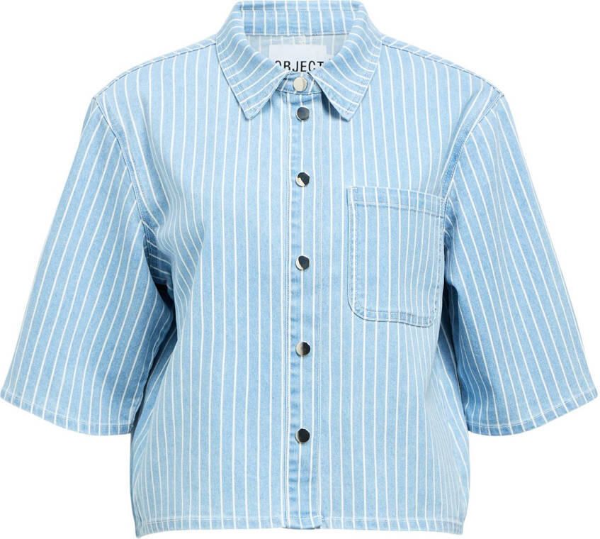 OBJECT Dames Blouses Objsanni 2 4 Re Denim Shirt Lichtblauw - Foto 6