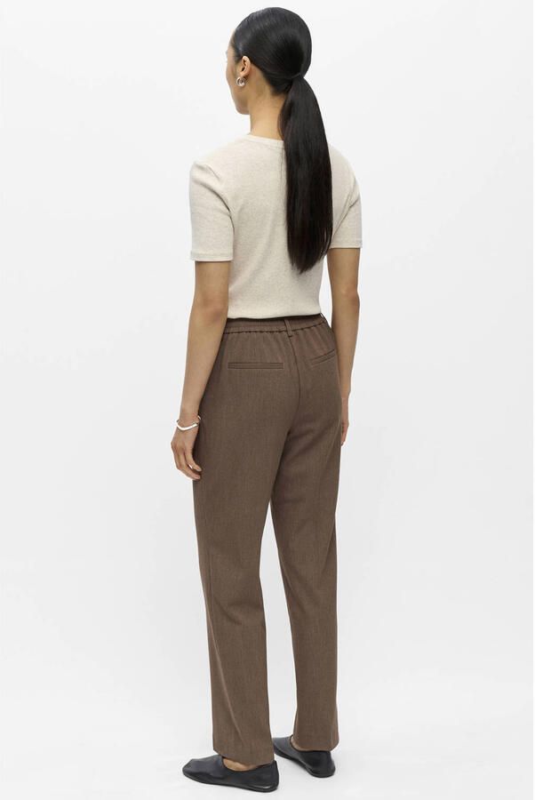 OBJECT Dames Broeken Objlisa Mw Straight Pant Noos Bruin - Foto 6