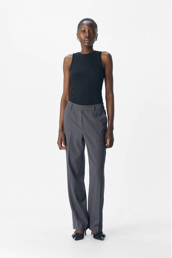 OBJECT straight regular waist broek grijs - Foto 3