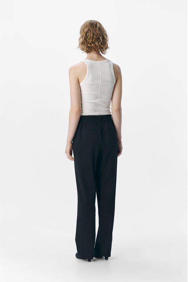 OBJECT straight regular waist broek zwart