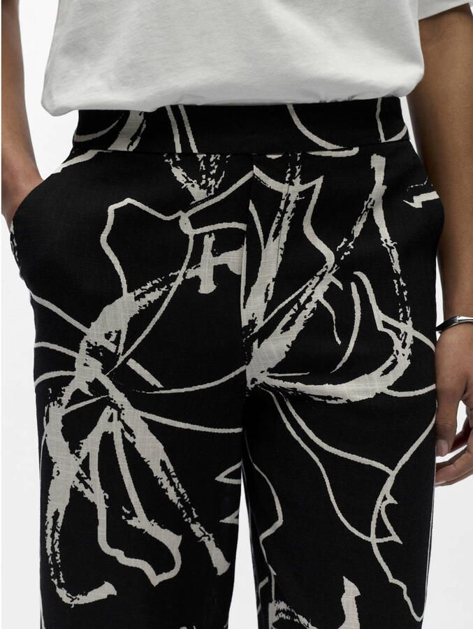 OBJECT straight regular waist gestreepte casual broek - Foto 6