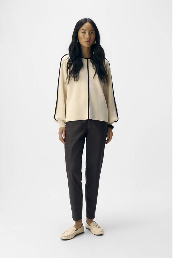 Object Trui Reynard Knit Sandshell Black - Foto 2