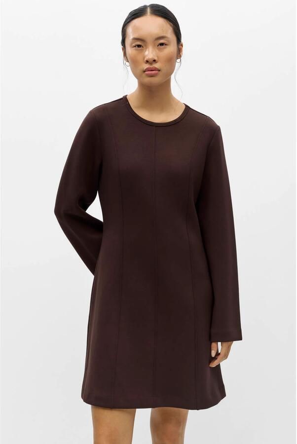 OBJECT Dames Jurken Objandrea L s Re Short Dress Bruin - Foto 5