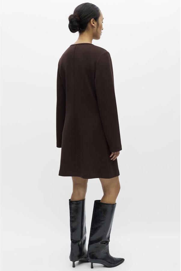 OBJECT Dames Jurken Objandrea L s Re Short Dress Bruin - Foto 6