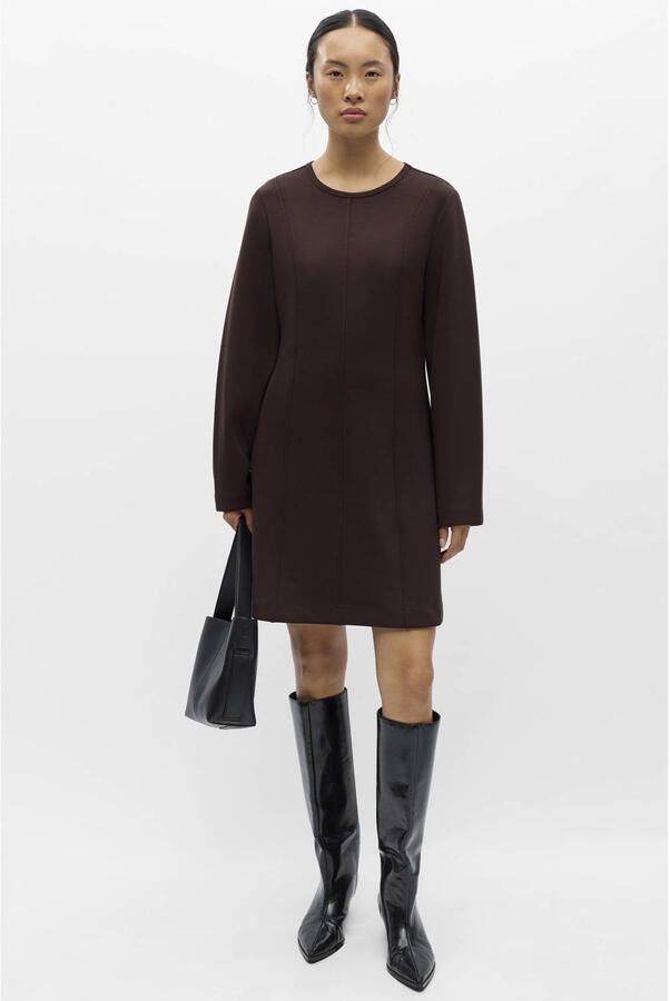 OBJECT Dames Jurken Objandrea L s Re Short Dress Bruin - Foto 7