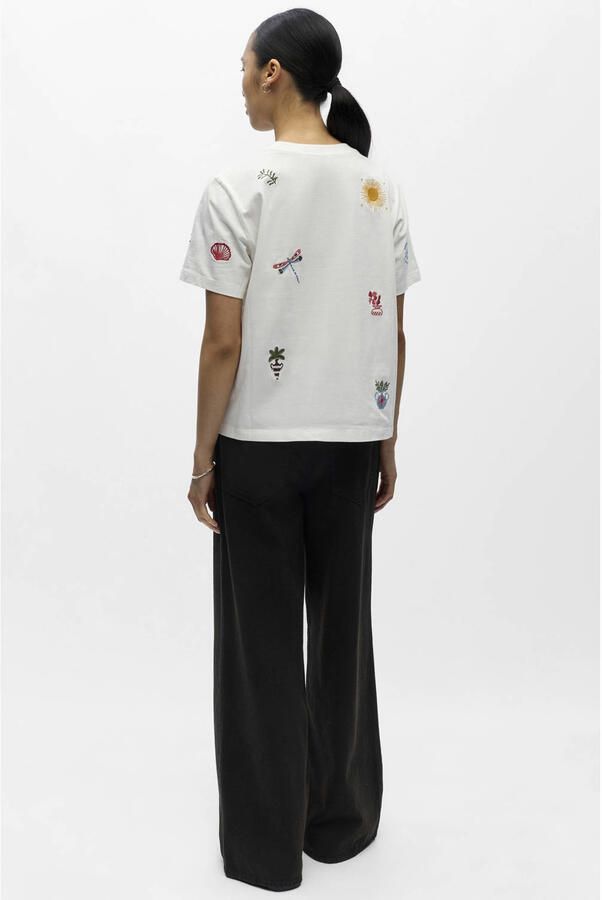 OBJECT Dames Tops & T-shirts Objlunai 2 4 Lo T-shirt Gebroken Wit - Foto 6