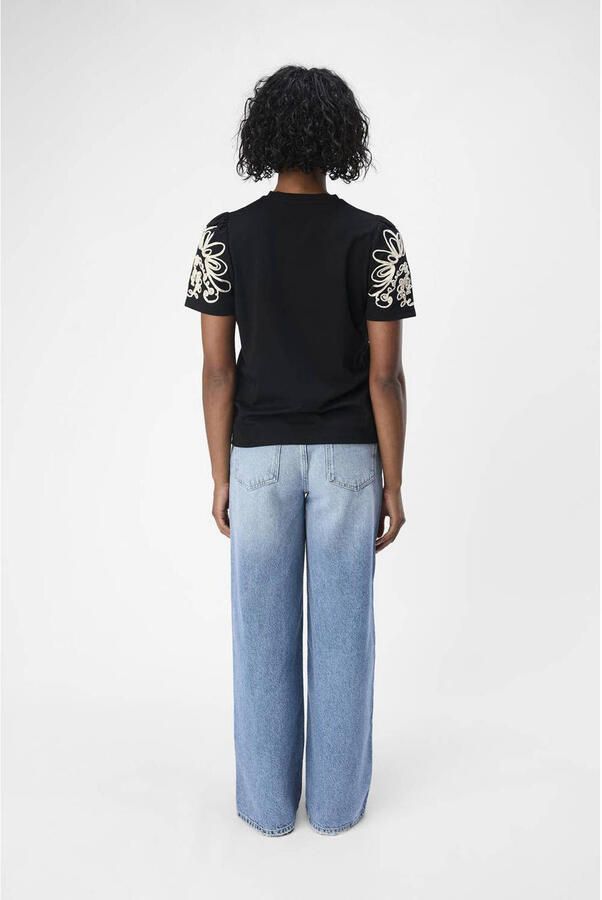 OBJECT Dames Tops & T-shirts Objcaroline Joana Ss Top E Div Zwart - Foto 5