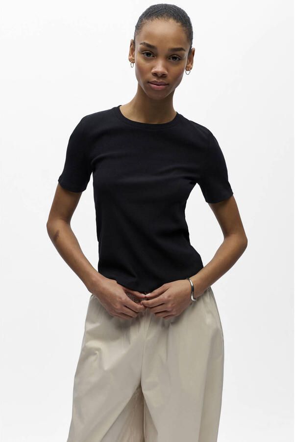 OBJECT T-shirt zwart
