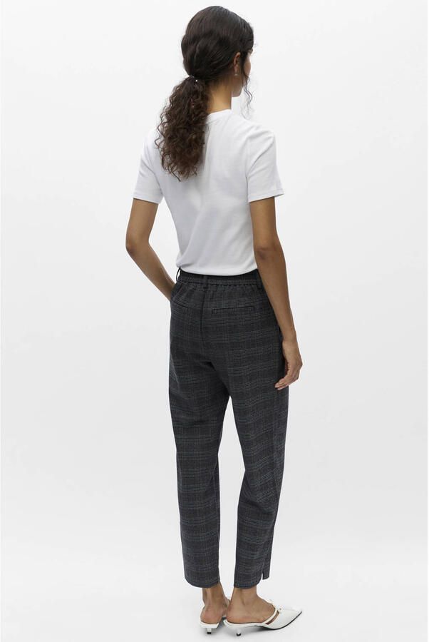 OBJECT tapered pantalon met krijtstreep grijs - Foto 2