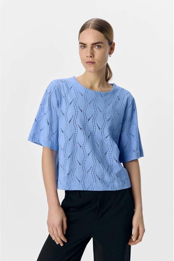 OBJECT Dames Tops & T-shirts Objava 2 4 Lo O-neck Top Lichtblauw - Foto 6