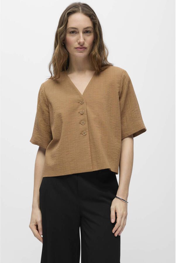 OBJECT Dames Blouses Objrini Mathilda 2 4 Lo Blazer 145 Nd Bruin - Foto 5