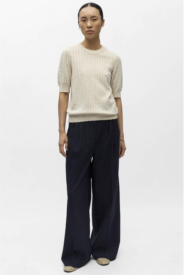 OBJECT Dames Truien & Vesten Objflauny S s Re Knit Top Ecru - Foto 6