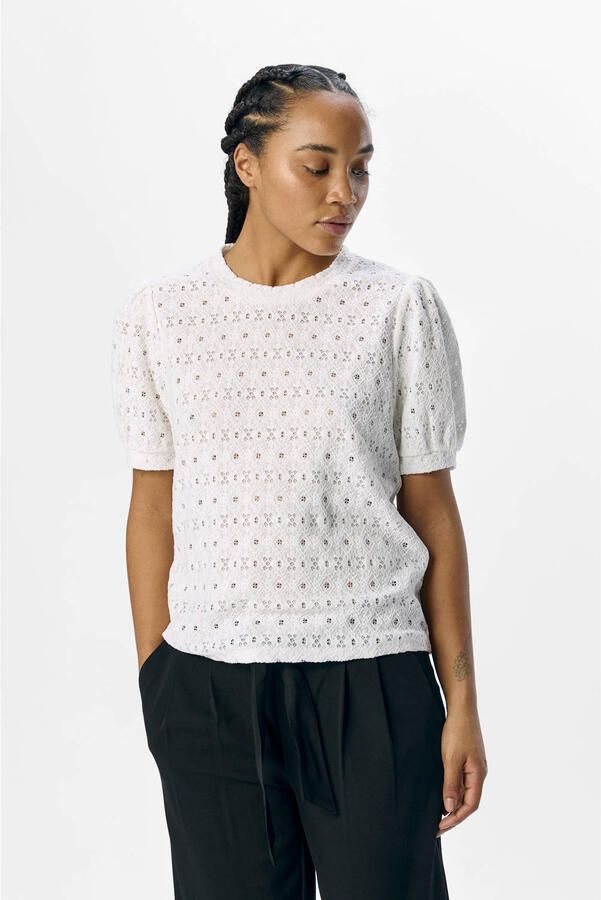 OBJECT Dames Tops & T-shirts Objlaila S s Re Top Wit - Foto 5
