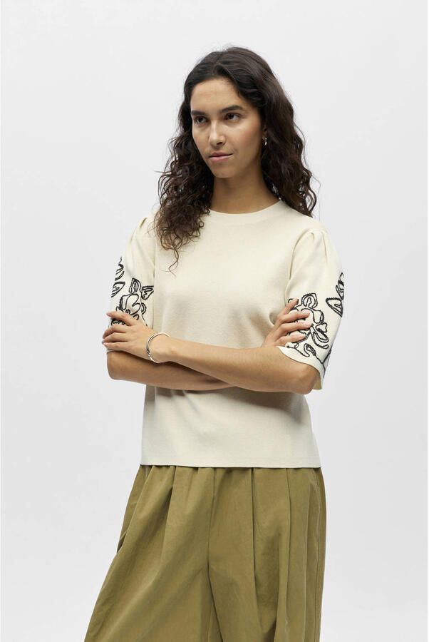 OBJECT Dames Truien & Vesten Objflora 2 4 Re Knit Pullover Creme - Foto 5