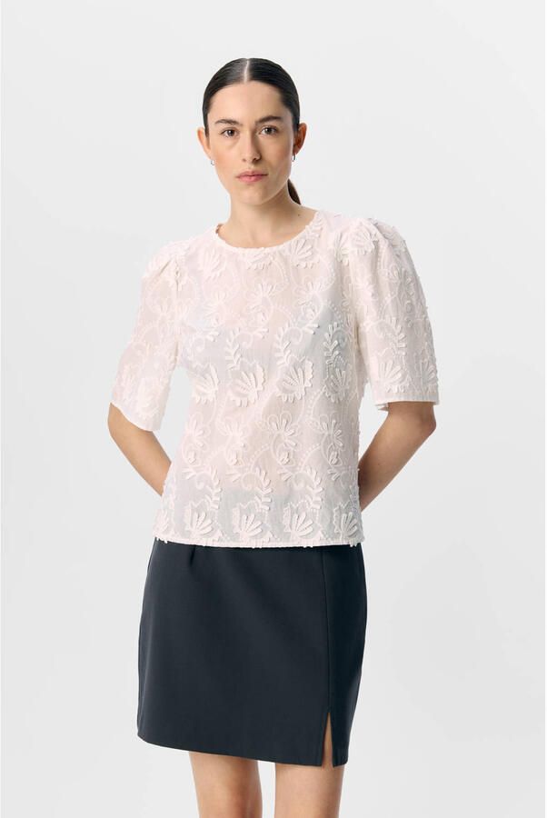 OBJECT Dames Tops & T-shirts Objmya 2 4 Re Top Wit - Foto 5