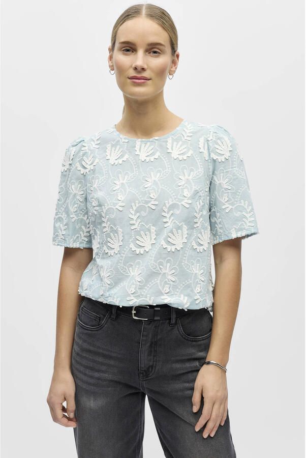 OBJECT Dames Tops & T-shirts Objmya 2 4 Re Top Lichtblauw - Foto 5