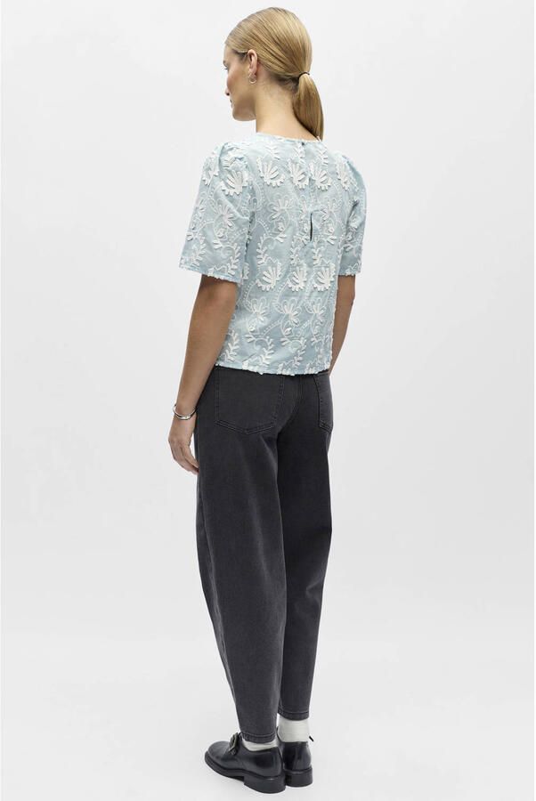 OBJECT Dames Tops & T-shirts Objmya 2 4 Re Top Lichtblauw - Foto 7