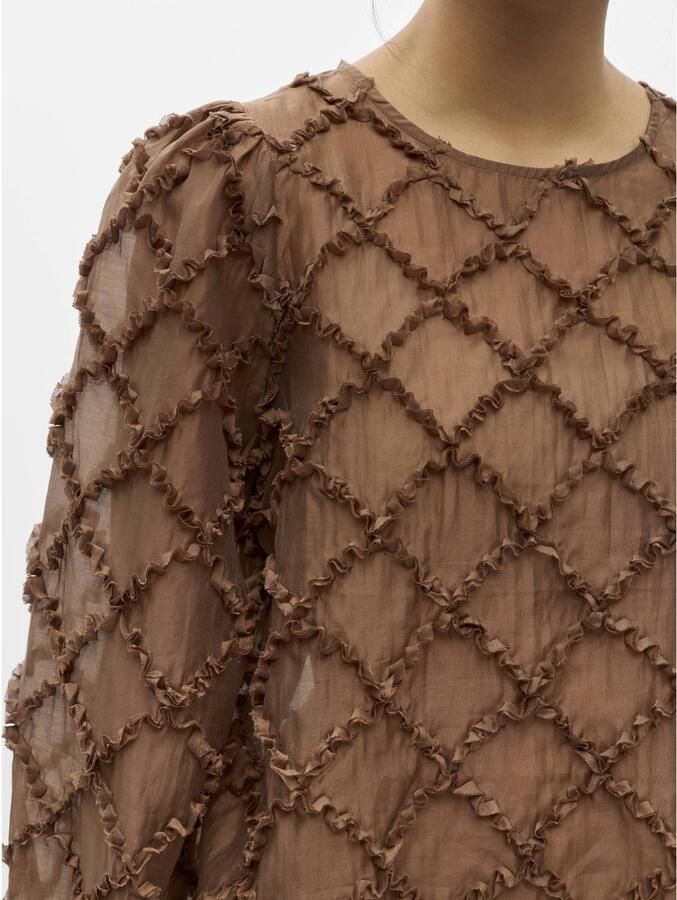 OBJECT top met print bruin - Foto 2