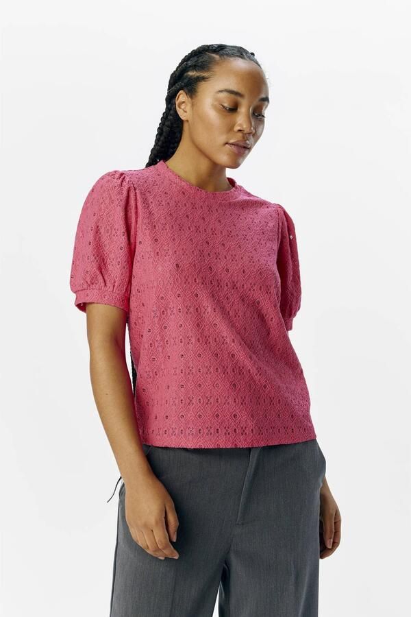 OBJECT Dames Tops & T-shirts Objlaila S s Re Top Roze - Foto 2