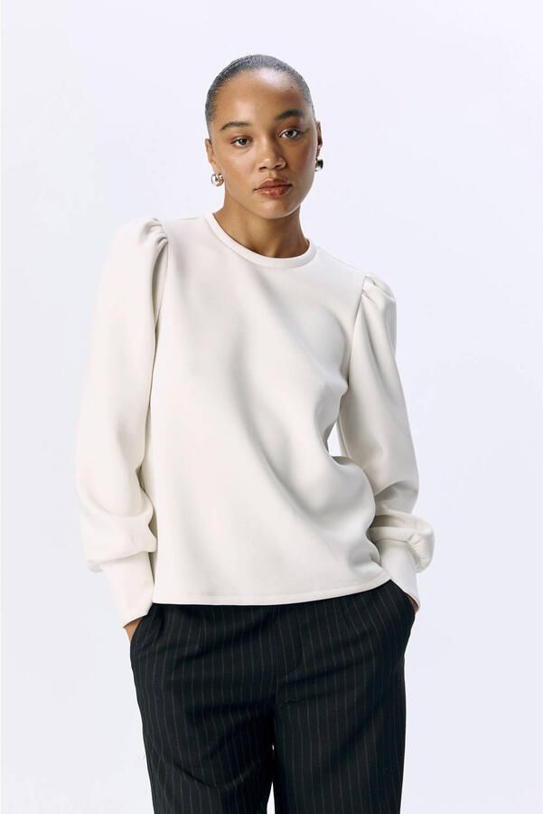 OBJECT Dames Truien & Vesten Objandrea Re L s O-neck Top Gebroken Wit - Foto 5
