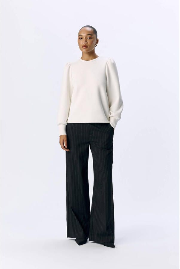 OBJECT Dames Truien & Vesten Objandrea Re L s O-neck Top Gebroken Wit - Foto 7