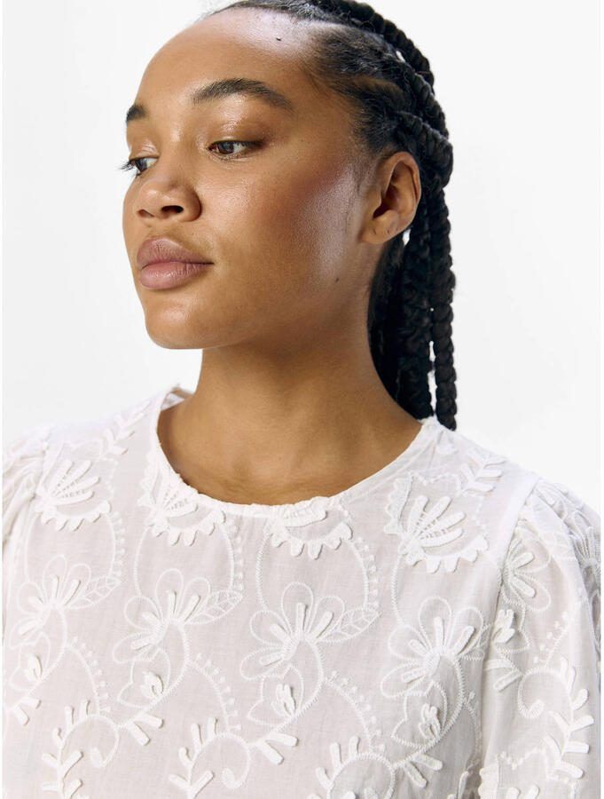 OBJECT Dames Blouses Objmya Re L s Top 137 Wit - Foto 6