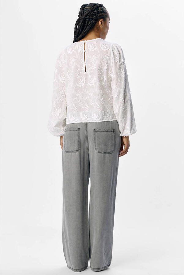 OBJECT Dames Blouses Objmya Re L s Top 137 Wit - Foto 7