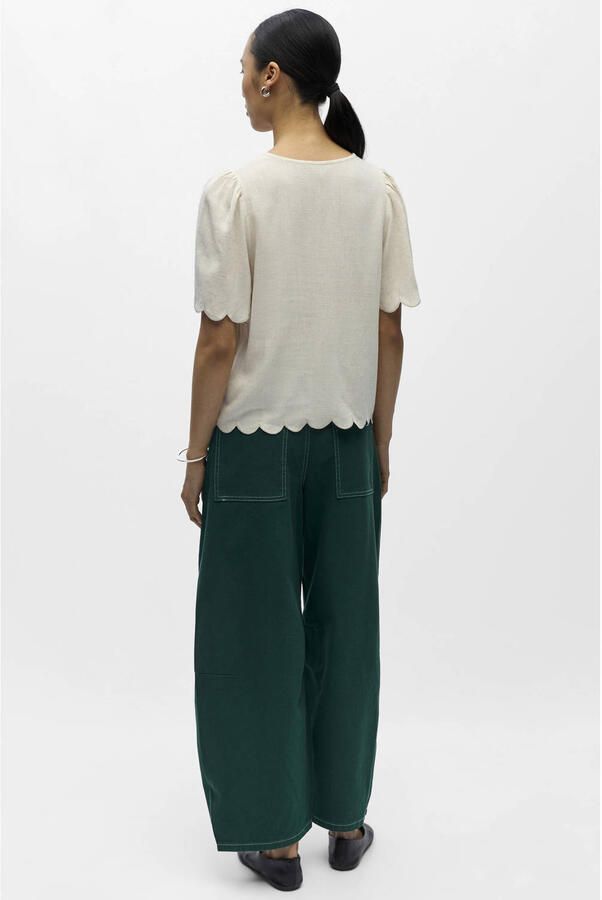 OBJECT Dames Truien & Vesten Objsanne 2 4 Lo V-neck Top Ecru - Foto 6