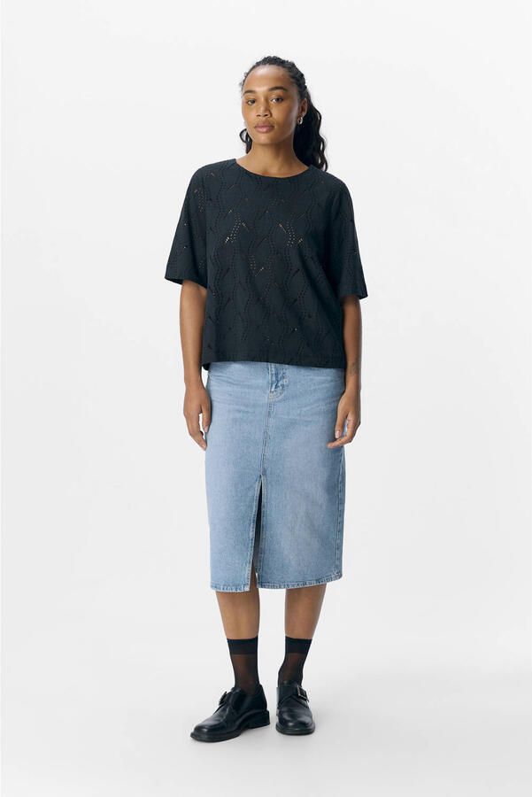 OBJECT Dames Tops & T-shirts Objava 2 4 Lo O-neck Top Zwart - Foto 6