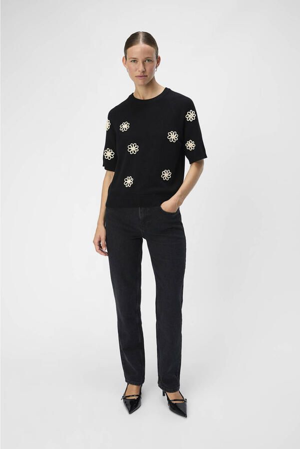OBJECT Dames Truien & Vesten Objlaney Rubin Ss Pullover Zwart - Foto 5